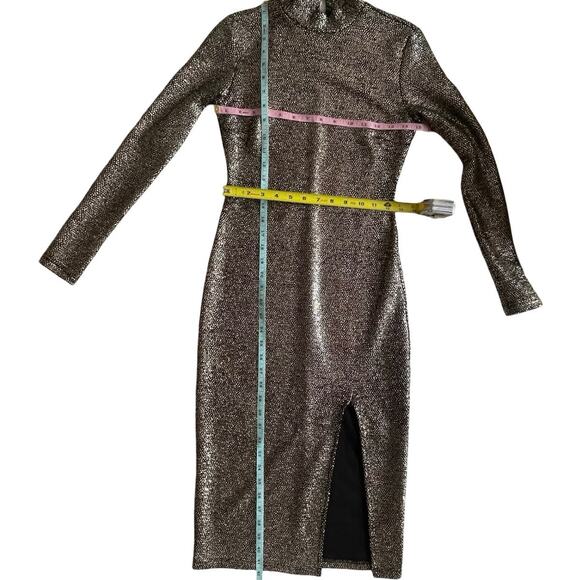 Glam Metallic Topshop Bodycon Dress – Holiday  NYE Party US 2 - Picture 4 of 9